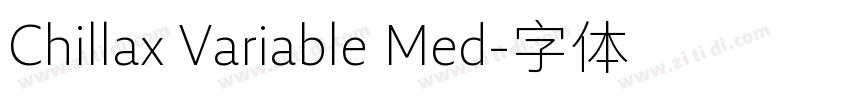 Chillax Variable Med字体转换